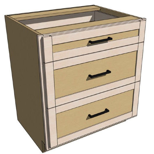 Base Cabinet 3 Drawer Plans