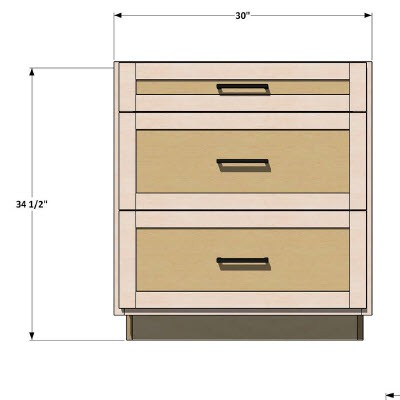 Base Cabinet 3 Drawer Plans
