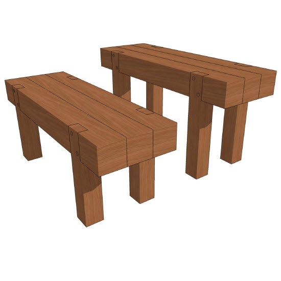 Wooden Park Benches Plans