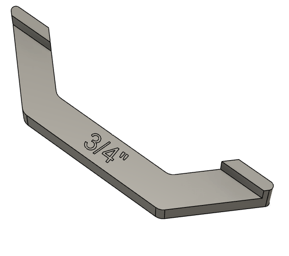 Drawer Pull Cutout Template (STL FILE DOWNLOAD)