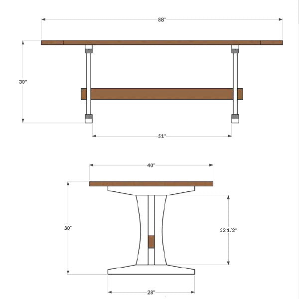 Trestle Table and Bench Plans