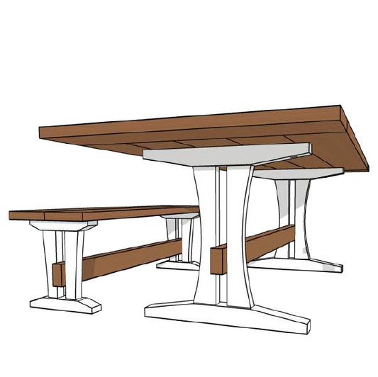 Trestle Table and Bench Plans